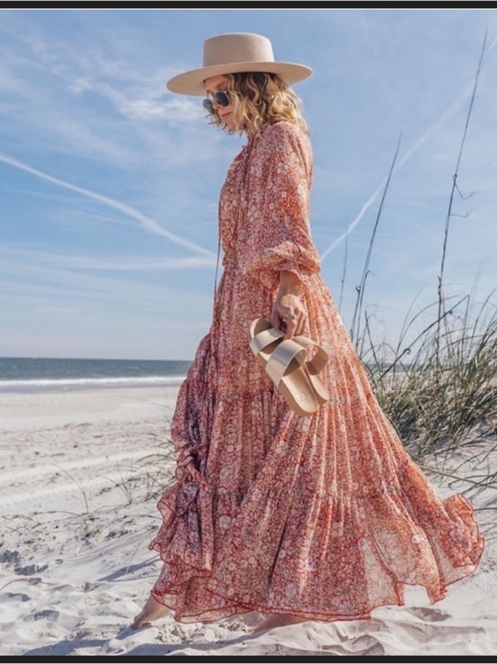 Ulla Johnson Alethea boho maxi romantic floral dress w pockets wedding festival
